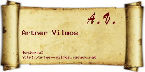 Artner Vilmos névjegykártya