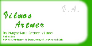 vilmos artner business card